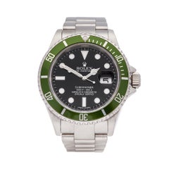 montre-bracelet Rolex Submariner Kermit 2005 en acier inoxydable 16610LV