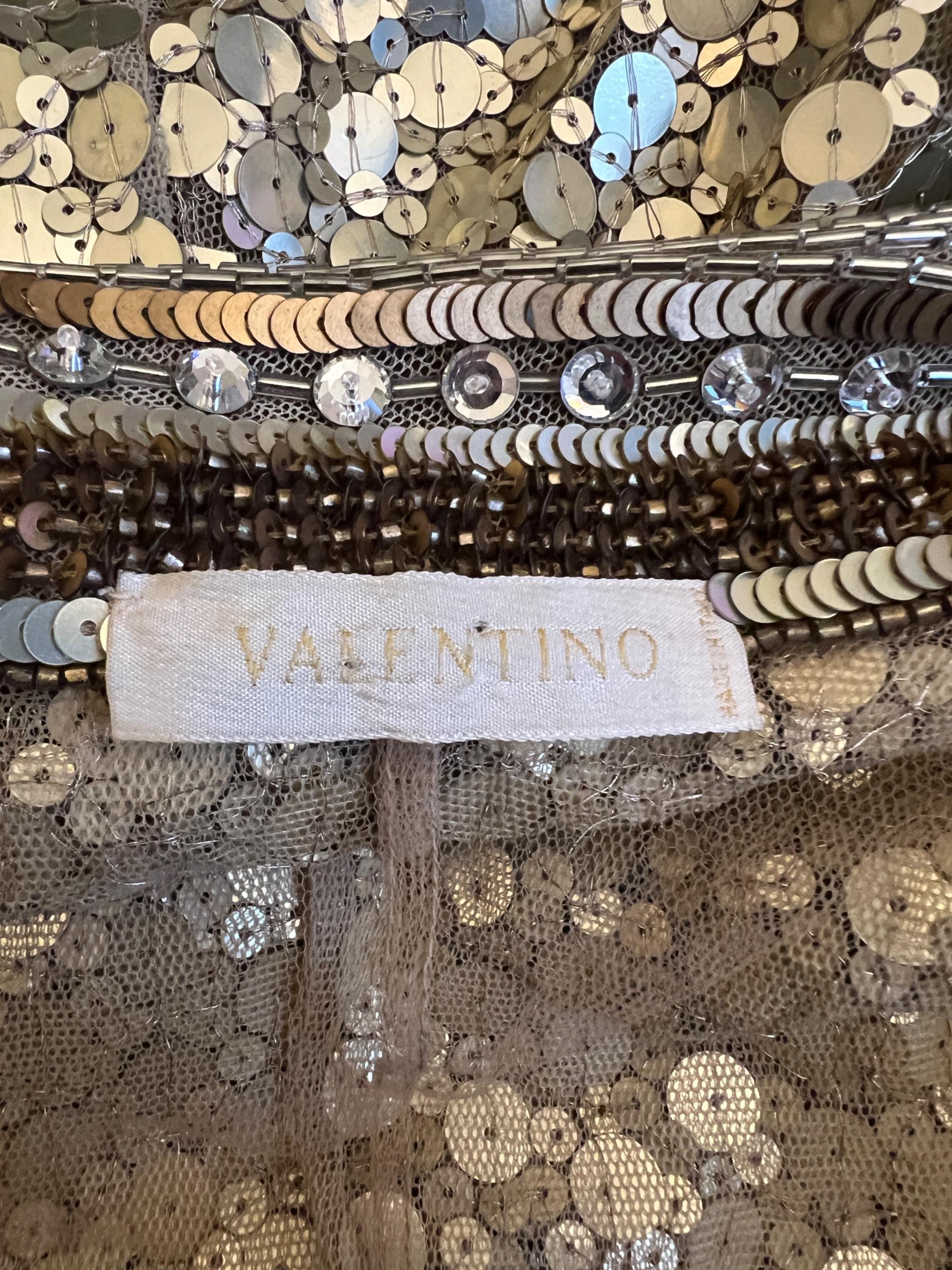Women's 2005 Runway Documented Valentino Gold Embellished Cropped Shirt For Sale