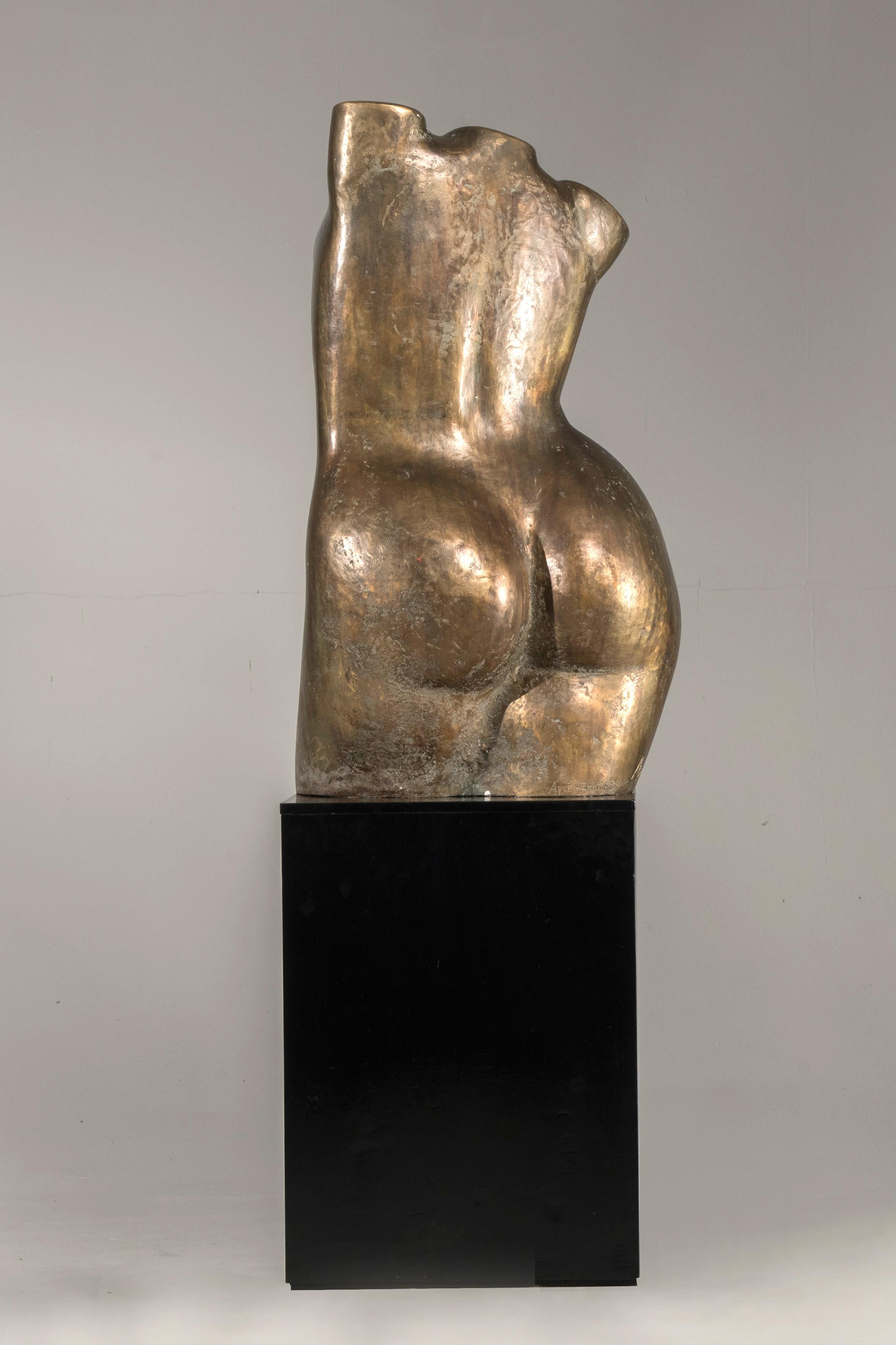 European 2005 Russian Artemenkov Bronze Feminine Nude Woman Bronze Statue