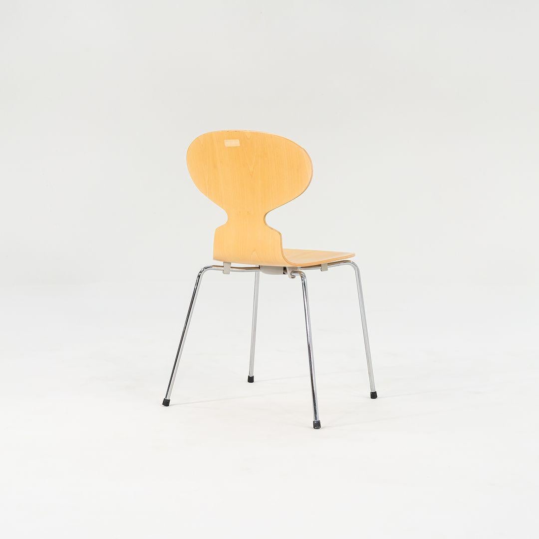 Européen 2005 Ensemble de quatre chaises Arne Jacobsen pour Fritz Hansen Ant 3101 en érable naturel en vente
