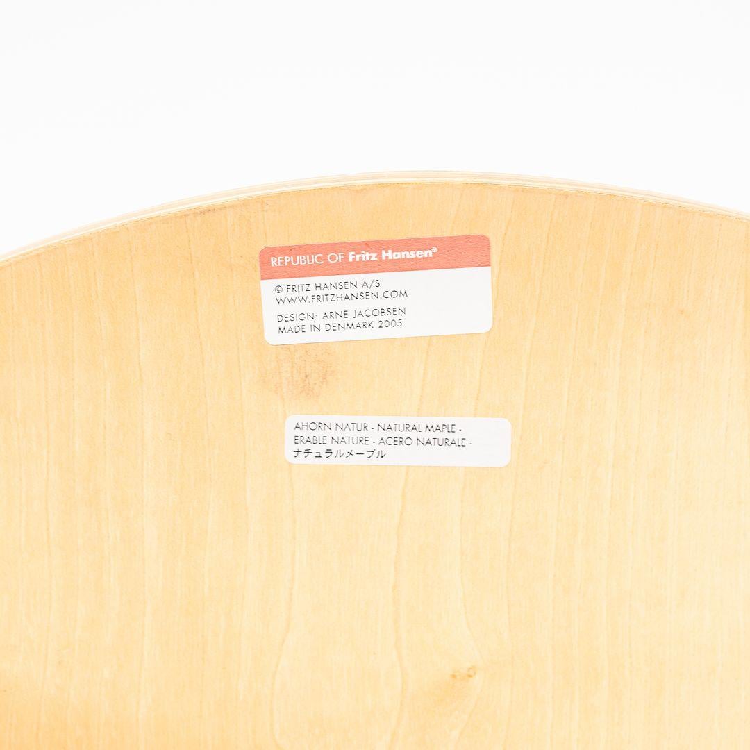 2005 Ensemble de quatre chaises Arne Jacobsen pour Fritz Hansen Ant 3101 en érable naturel en vente 1