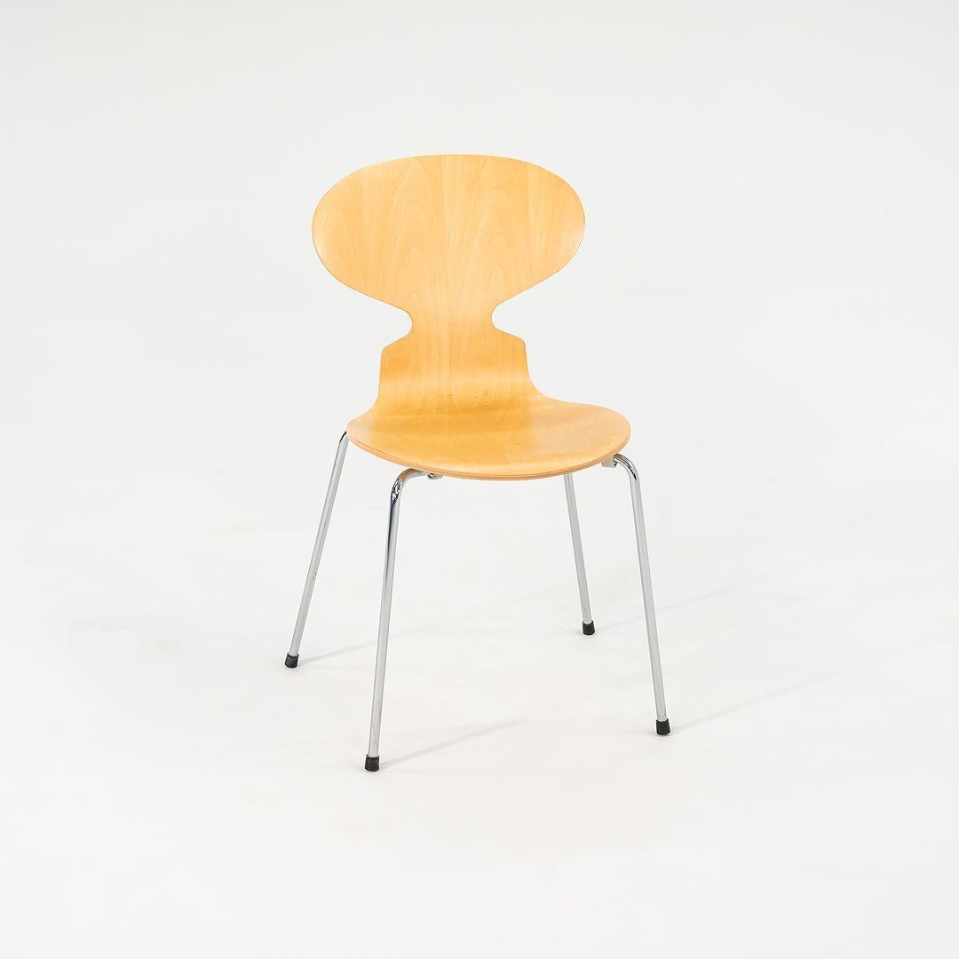 2005 Ensemble de quatre chaises Arne Jacobsen pour Fritz Hansen Ant 3101 en érable naturel en vente 2