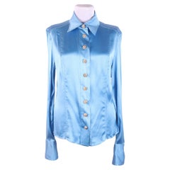 2005 SS Versace silk shirt blue