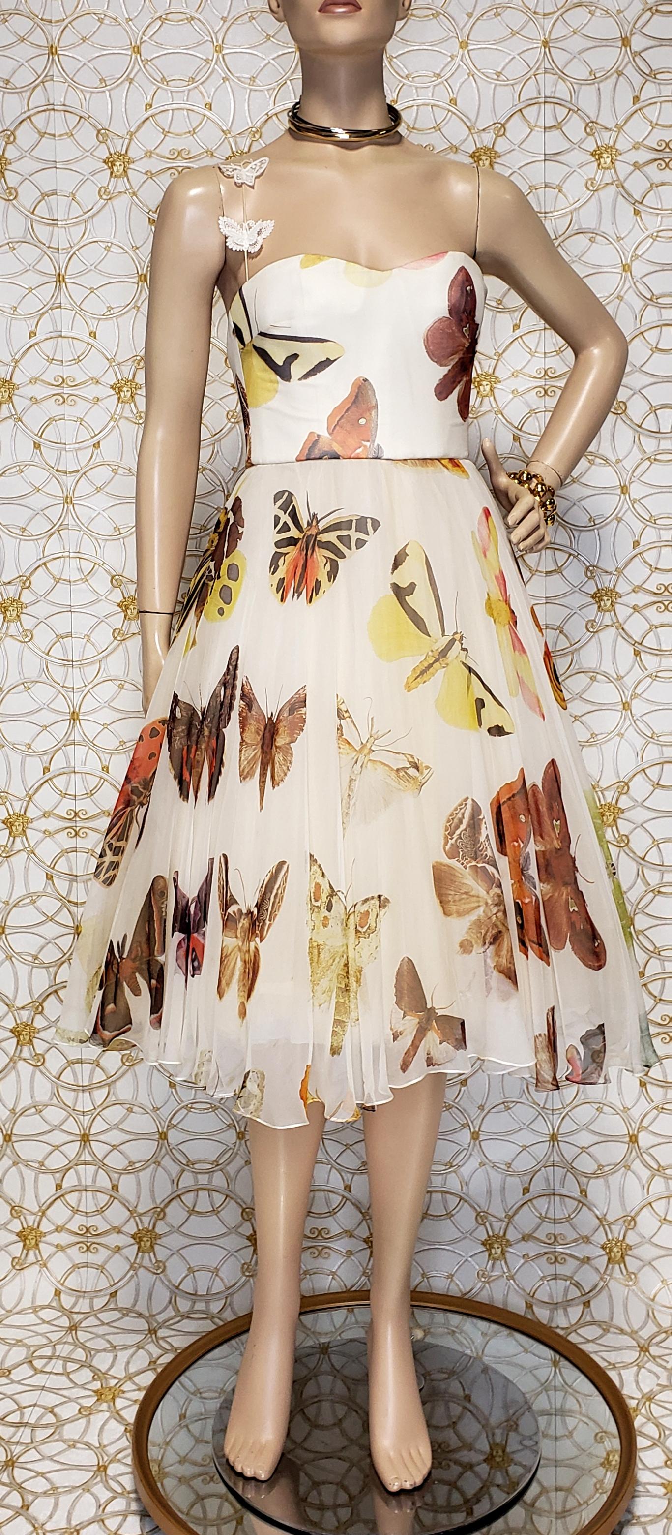 2005 Vintage Iconic Alexander McQueen butterfly print dress 5