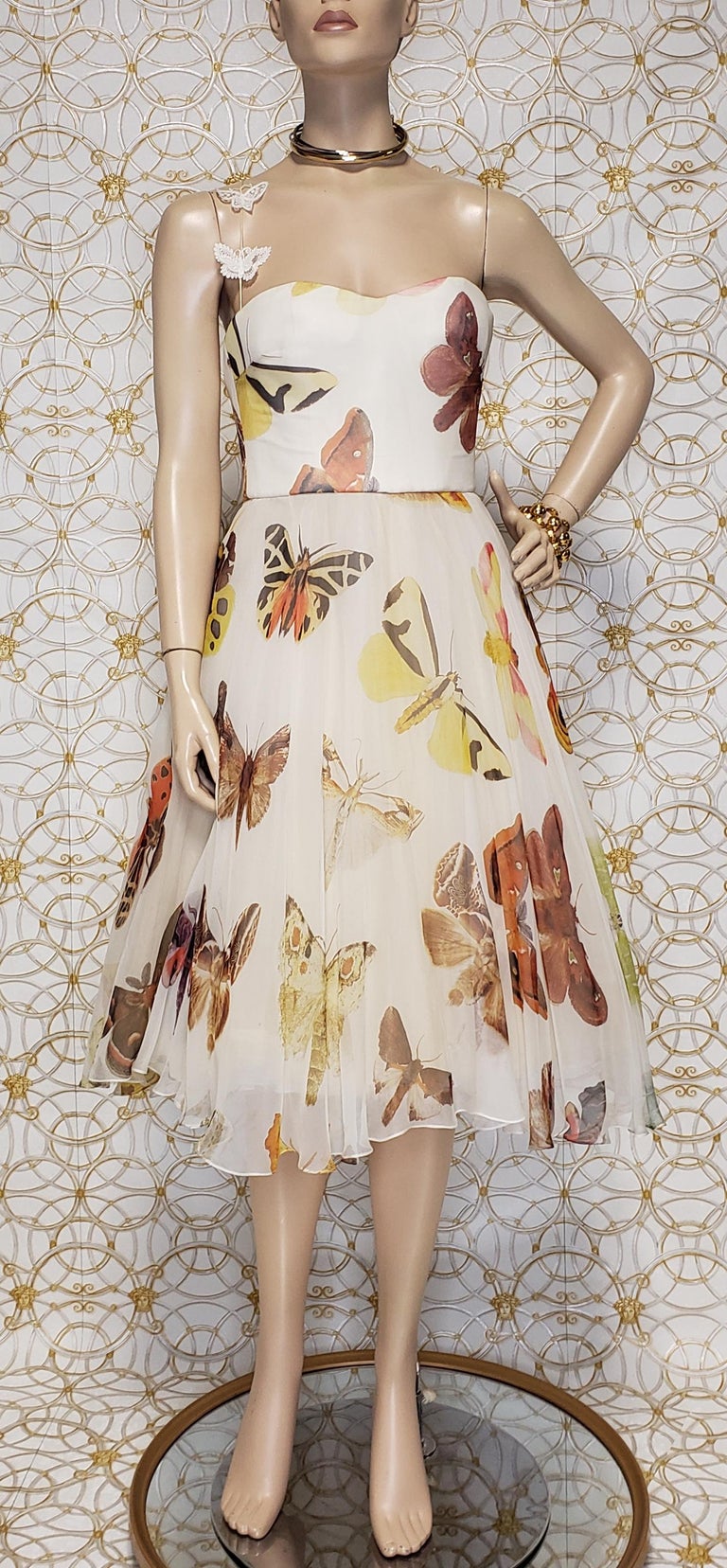 2005 Vintage Iconic Alexander McQueen butterfly print dress at 1stDibs