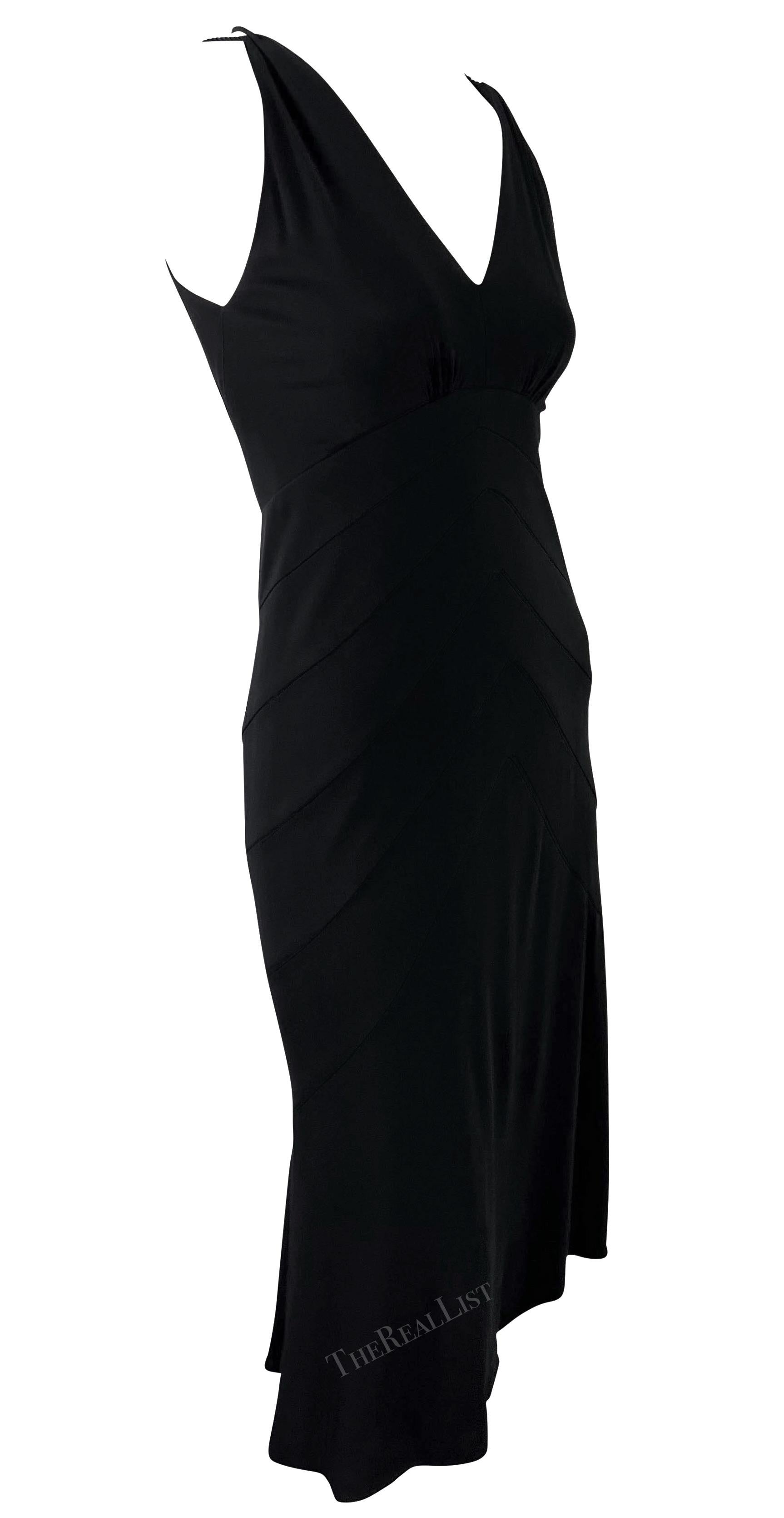 De las mujeres 2005 Yigal Azrouel Vestido negro de tirantes de satén elástico con cuerpo en venta