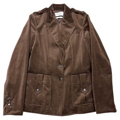 2005 Yves Saint Laurent velvet tailored military blazer