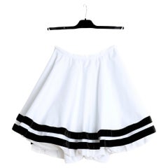 2005 Yves Saint Laurent White Skater skirt FR40