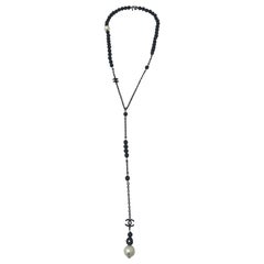 2005P CHANEL Pearl and Bead Long Necklace w/Box As seen on Cynthia Erivo