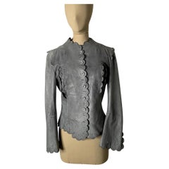 2006 Alexander McQueen - Veste en cuir véritable