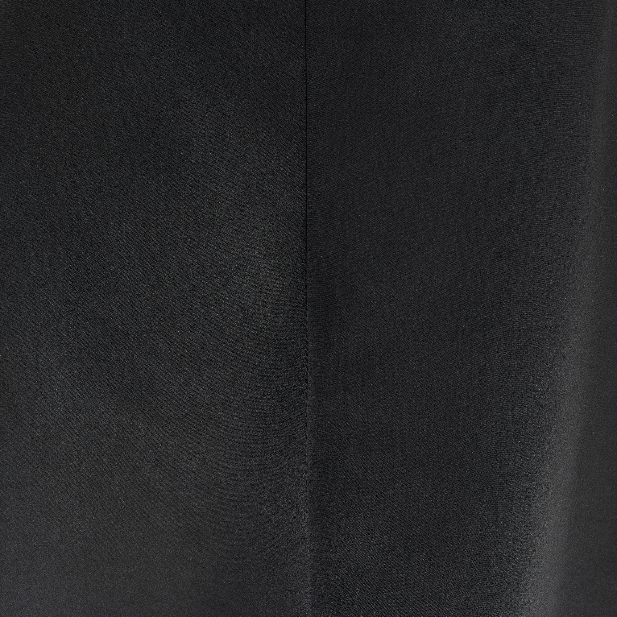 2006 Armani Collezioni Black Satin Bustier Top and Maxi-Skirt For Sale 3