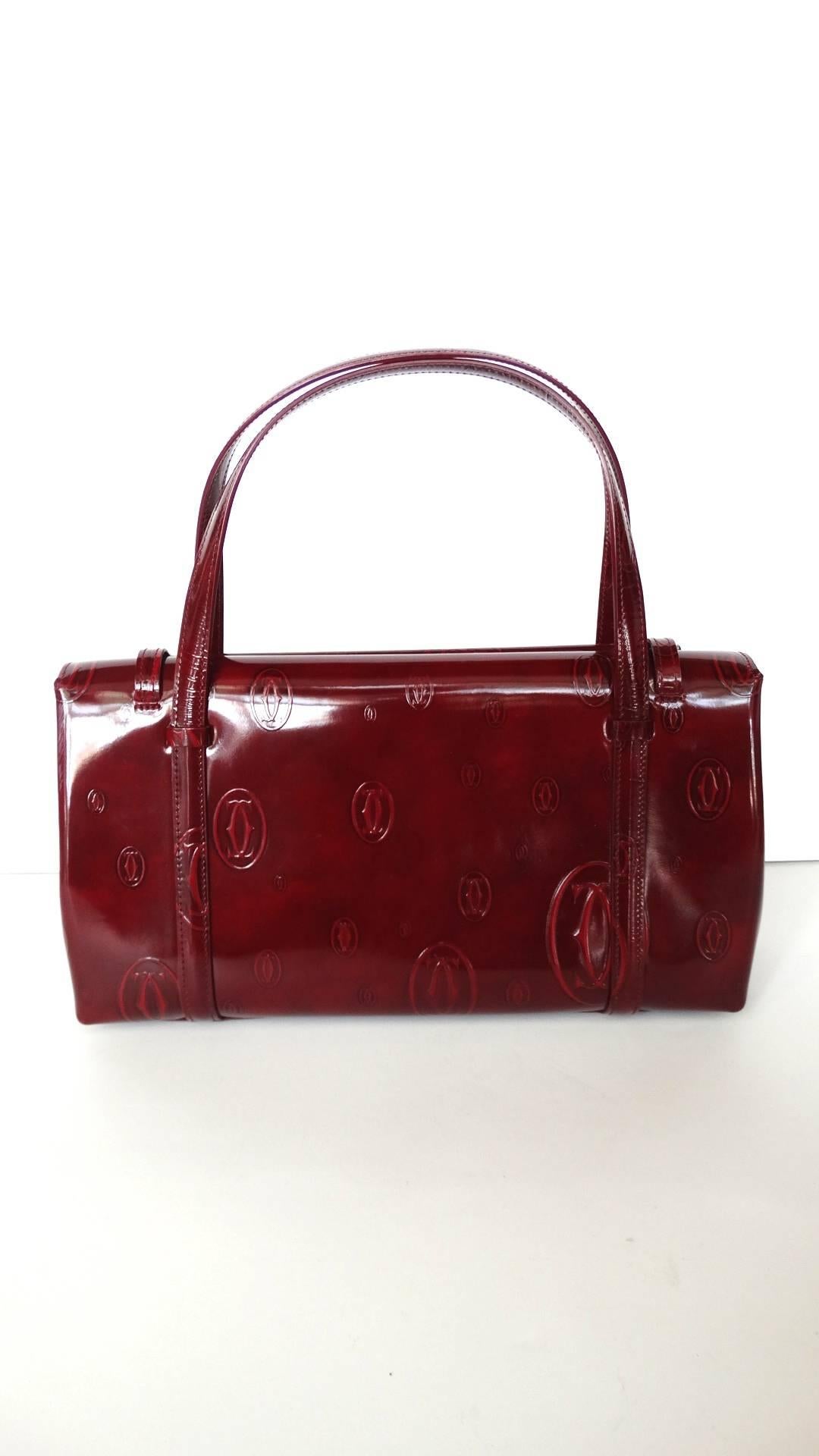 Women's 2006 Cartier Happy Birthday Bordeaux Embossed Patent Bag