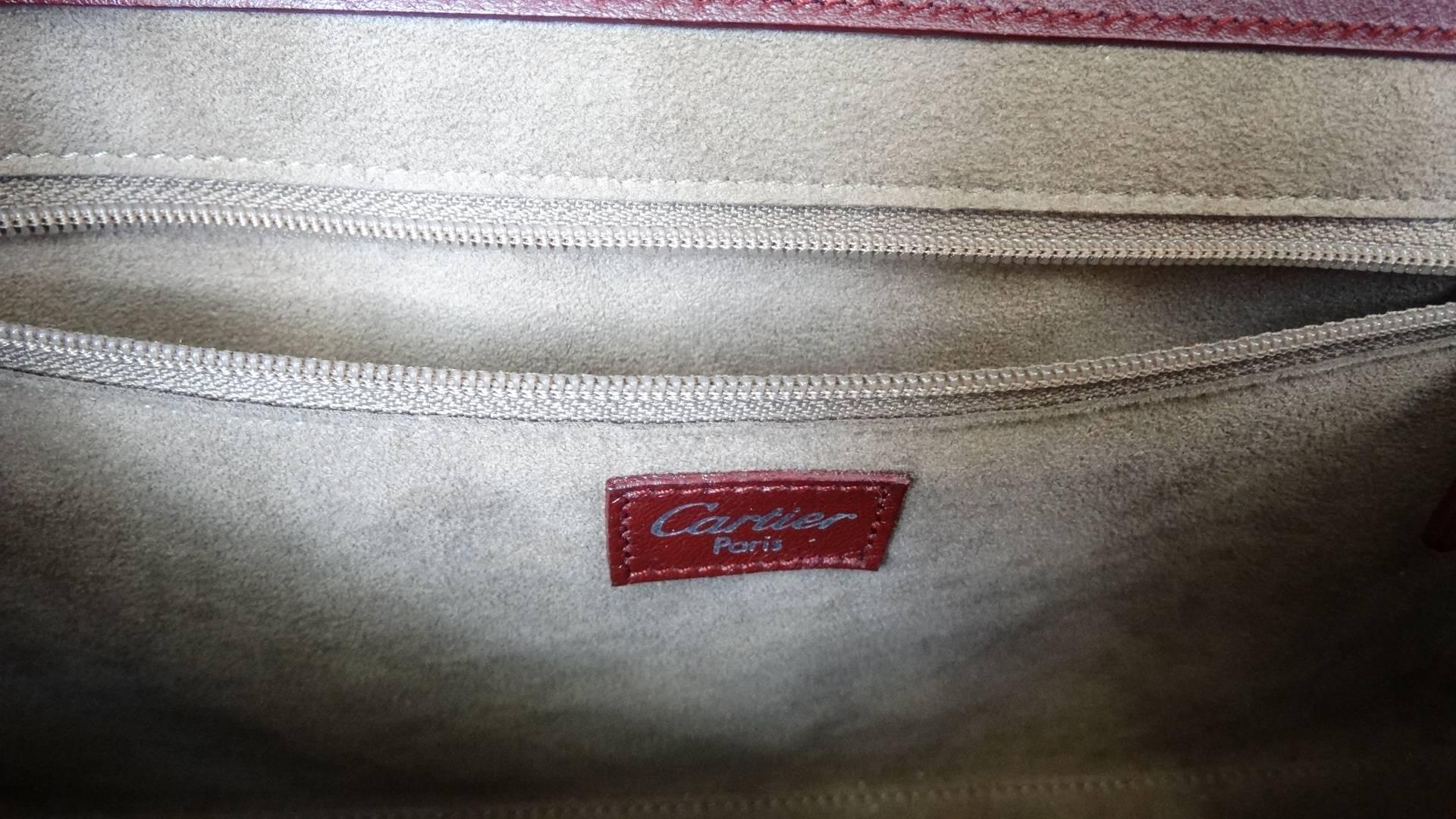 2006 Cartier Happy Birthday Bordeaux Embossed Patent Bag 1