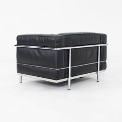 2006 Cassina Le Corbusier Jeanneret Perriand LC3 Club Lounge Chairs in Leather