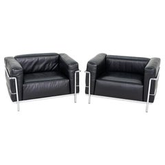 2006 Cassina Le Corbusier Jeanneret Perriand LC3 Clubsessel aus Leder