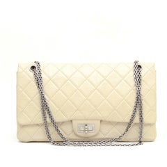 2006 Chanel 2.55 Ivory aged leather
