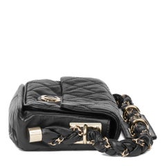 2006 Chanel Black Quilted Aged Calfskin Leather Classic Single Flap Bag