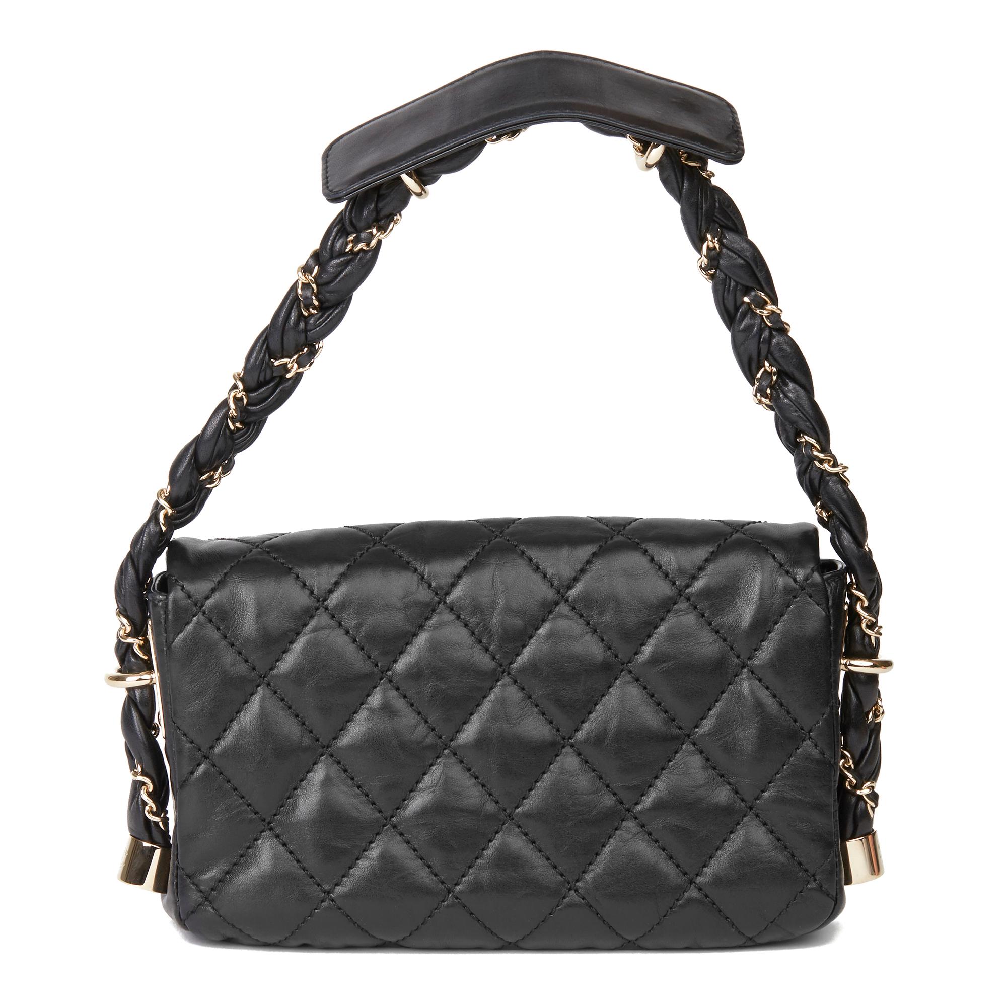 Women's or Men's 2006 Chanel Black Quilted Aged Calfskin Leather Classic Single Flap Bag