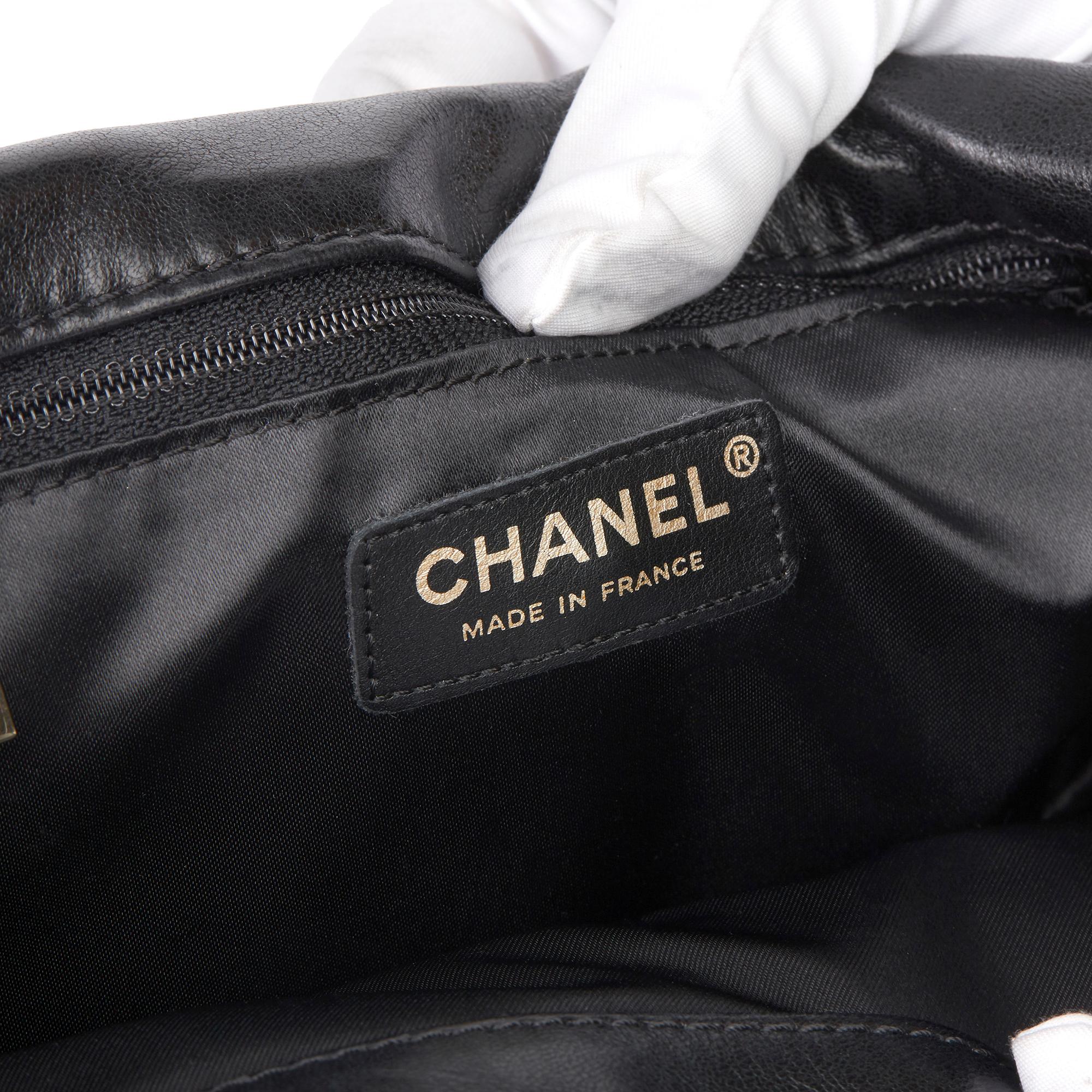 2006 Chanel Black Quilted Aged Calfskin Leather Classic Single Flap Bag 4