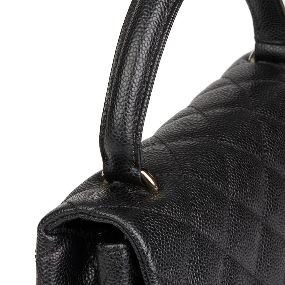 2006 Chanel Black Quilted Caviar Leather Classic Kelly 3