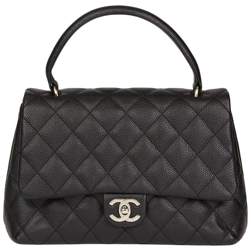 2006 Chanel Black Quilted Caviar Leather Classic Kelly