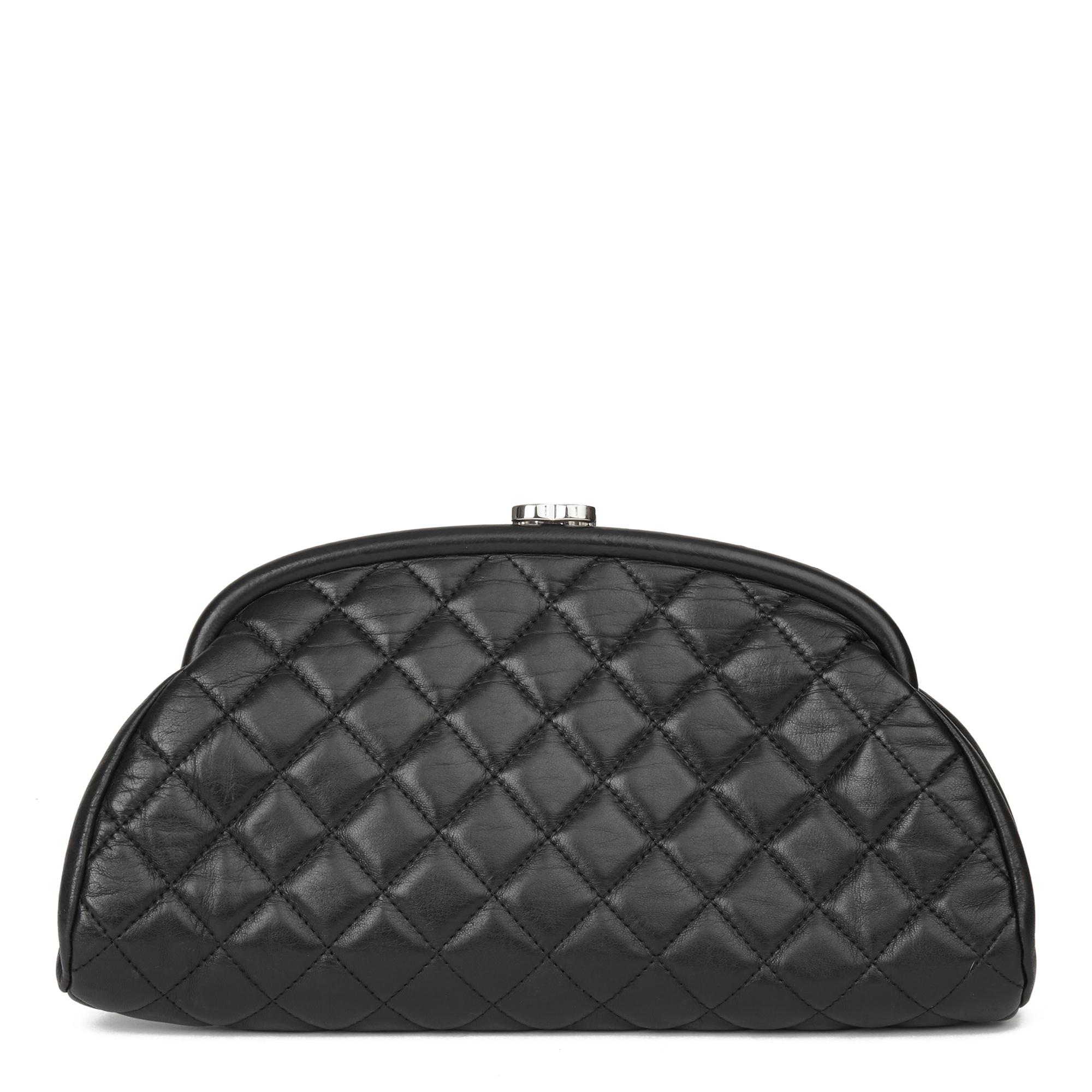 2006 Chanel Black Quilted Lambskin Timeless Clutch Bag  1