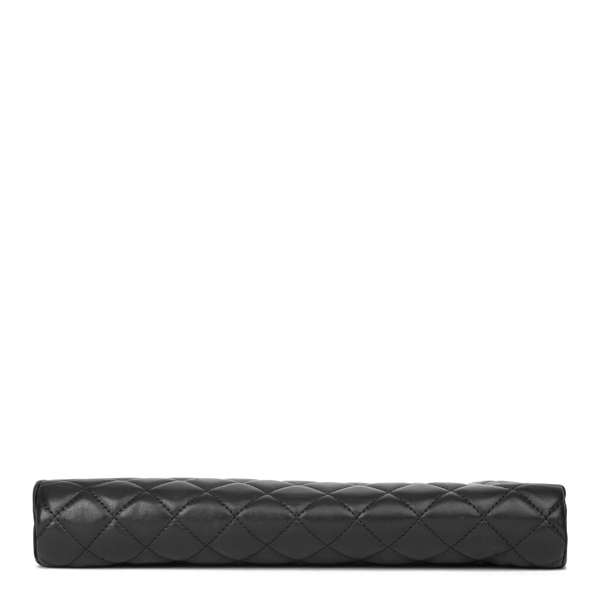 2006 Chanel Black Quilted Lambskin Timeless Clutch Bag  2