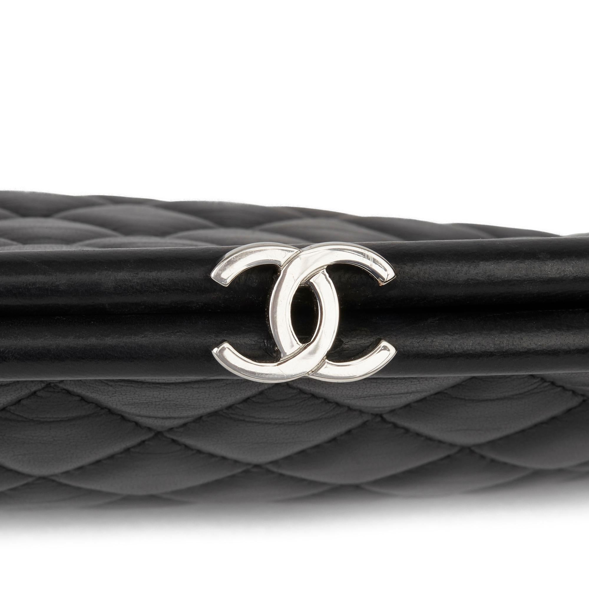 2006 Chanel Black Quilted Lambskin Timeless Clutch Bag  3