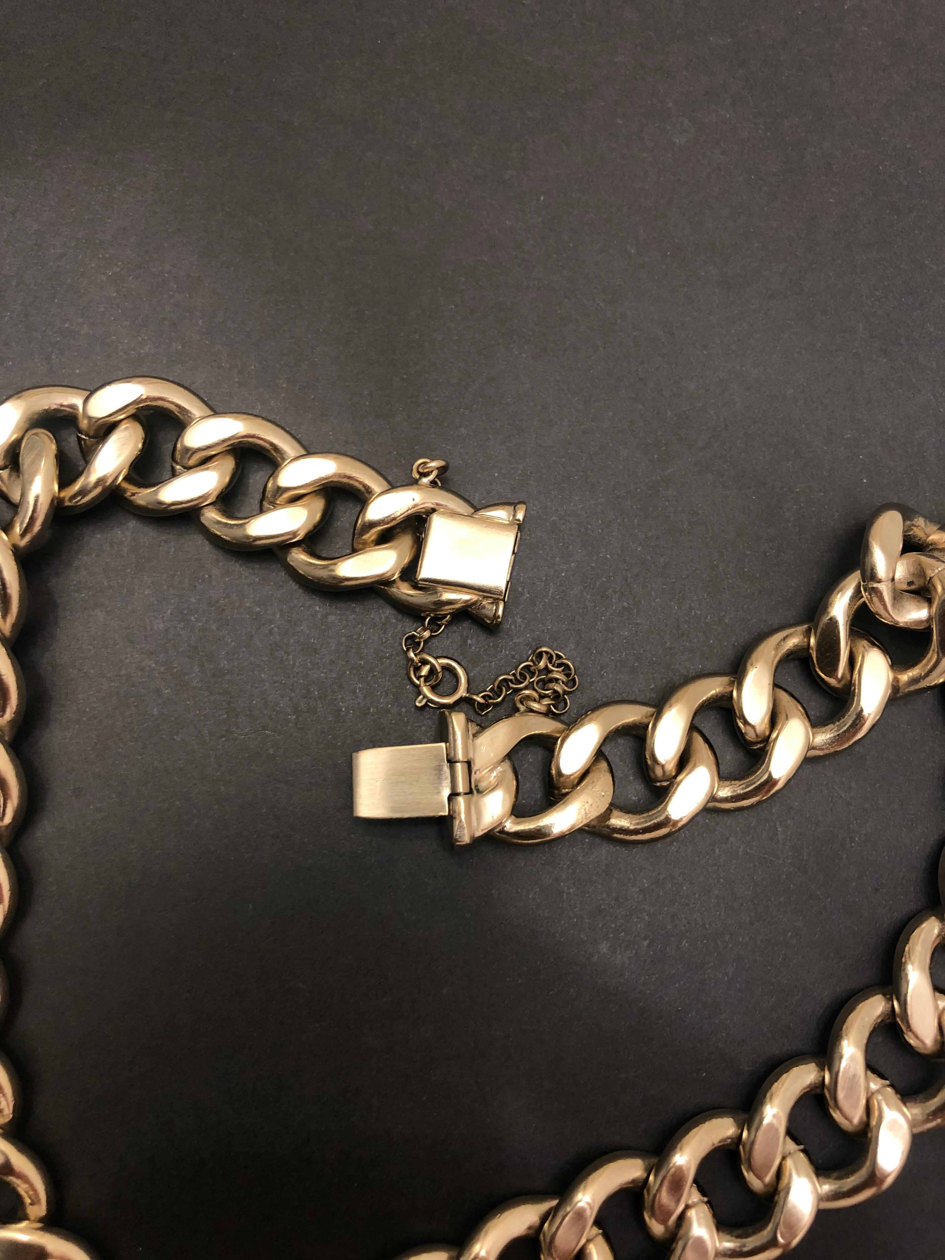 2006 CHANEL Short Chunky Chain Necklace Champagne Unisex In Good Condition In Bangkok, TH