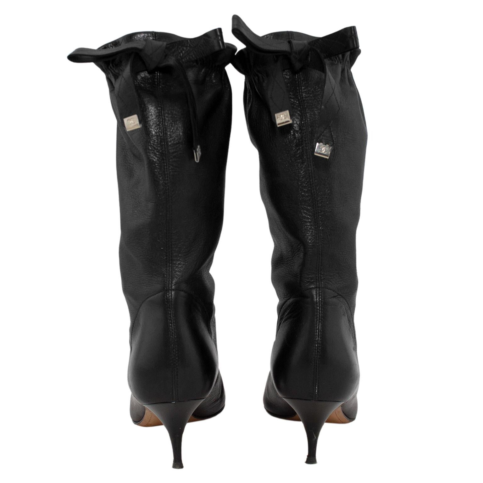 chanel patent leather pirate boots