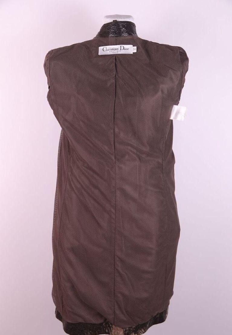 2006 Christian Dior by Galliano f/w 2006 trench-coat crocodile print For Sale 5