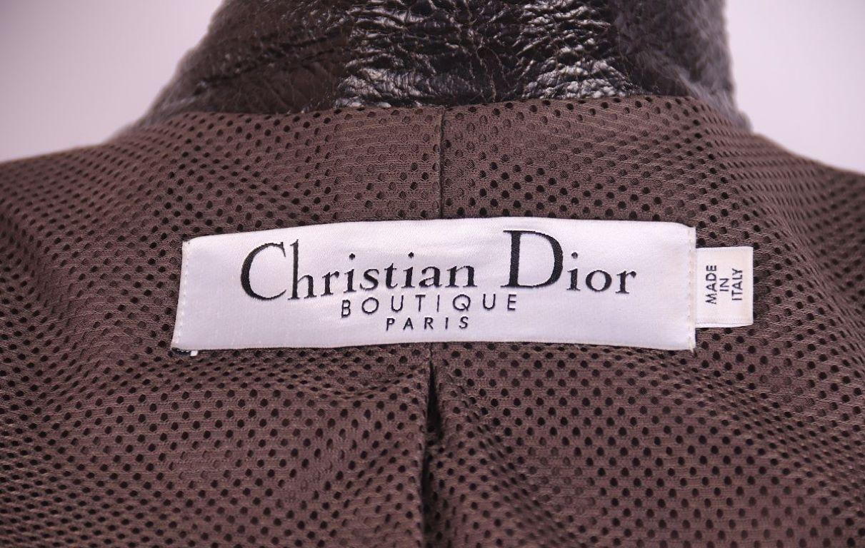 2006 Christian Dior by Galliano f/w 2006 trench-coat crocodile print For Sale 4