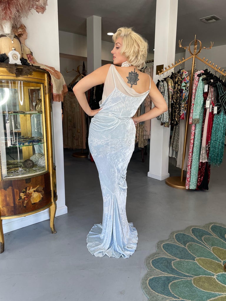 dior dream asymmetric long dress Feleicia