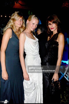 2006 Christian Dior by Galliano Ice Blue Velvet Asymmetric Draped Bias-Cut Gown