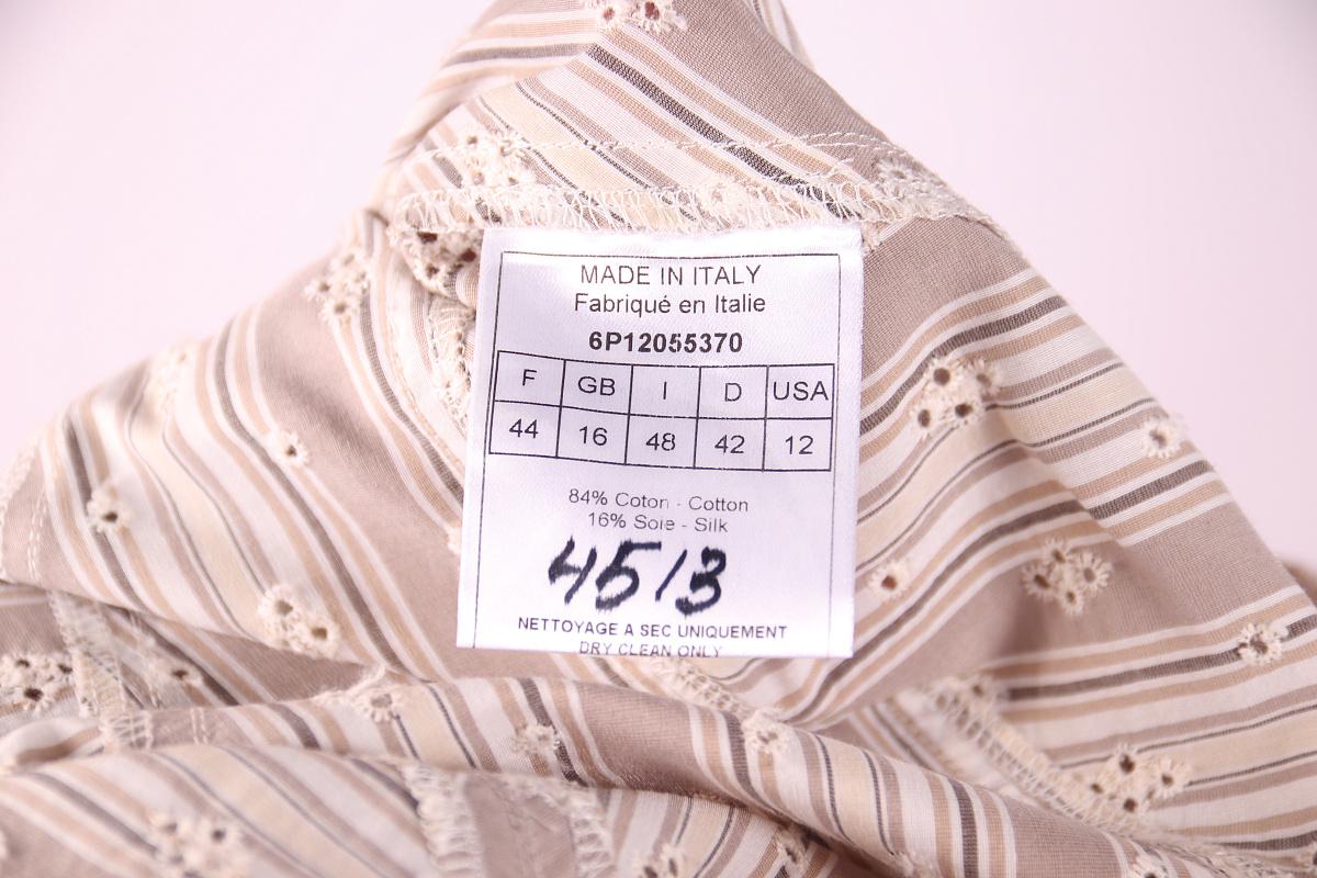 Women's 2006 Christian Dior Galliano shirt and skirt cotton silk suit set For Sale