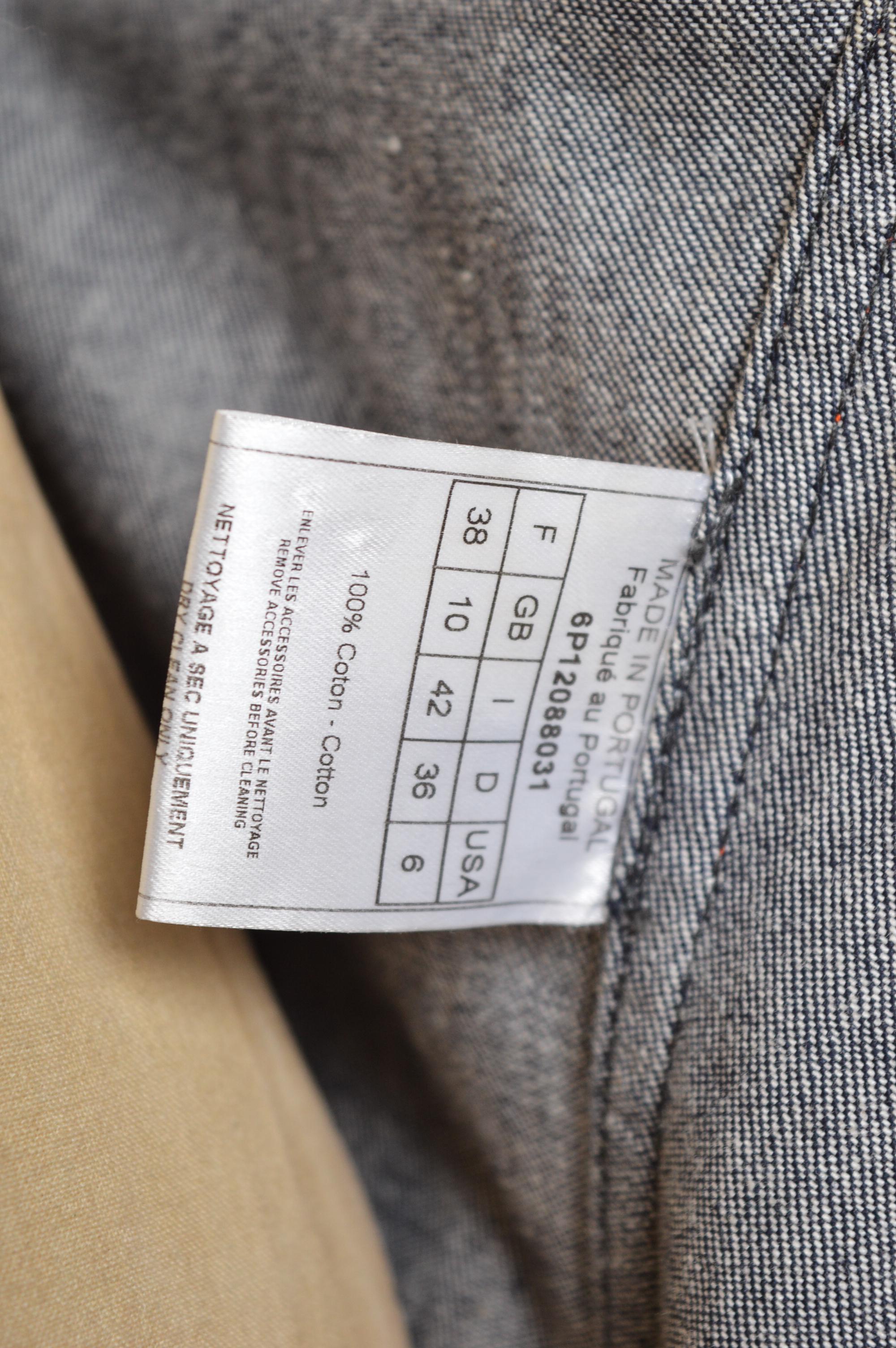 2006 Christian Dior John Galliano Denim Trotter monogram Belted Long Jacket Coat For Sale 10