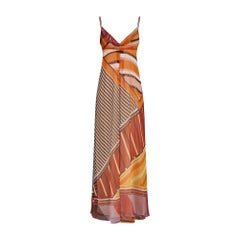 2006 Christian Lacroix Runway Striped Patchwork Dress