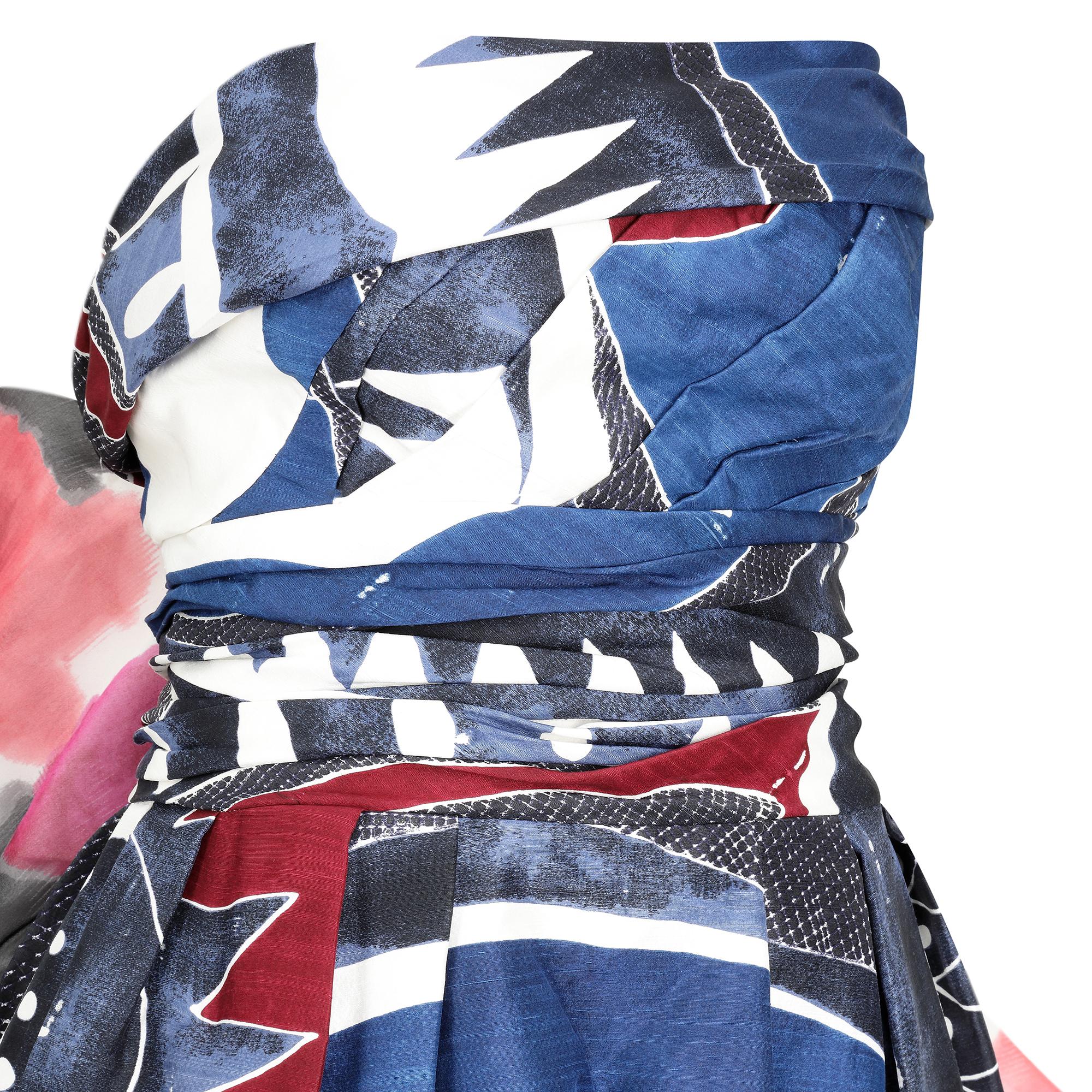 2006 Christian Lacroix Silk Abstract Print Dress For Sale at 1stDibs ...