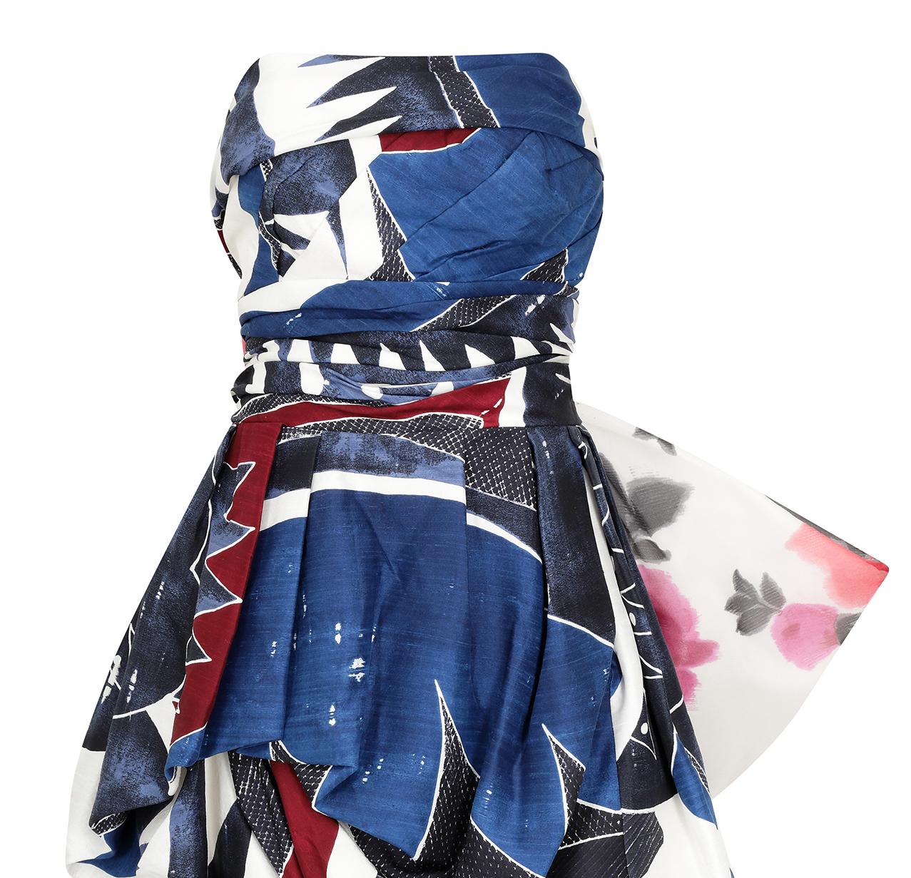 2006 Christian Lacroix Silk Abstract Print Dress In Excellent Condition For Sale In London, GB