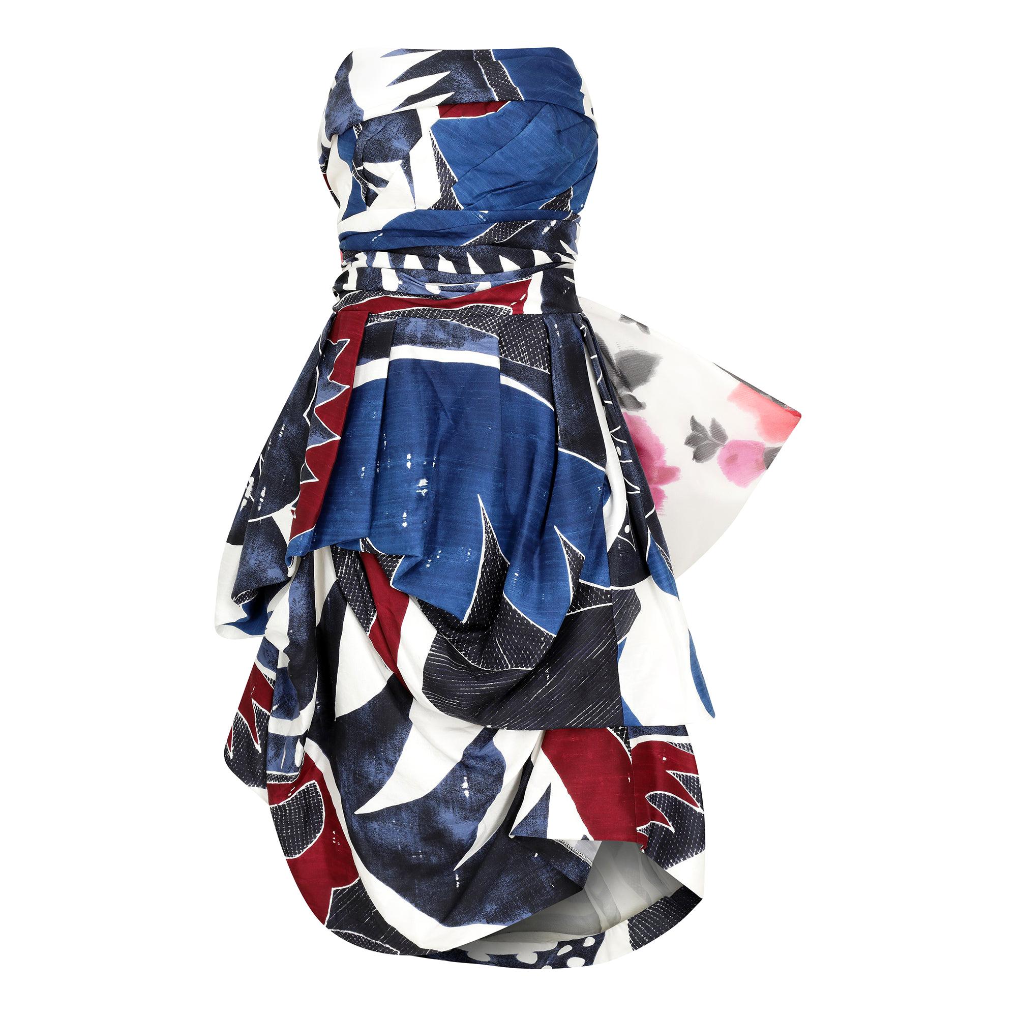 2006 Christian Lacroix Silk Abstract Print Dress For Sale