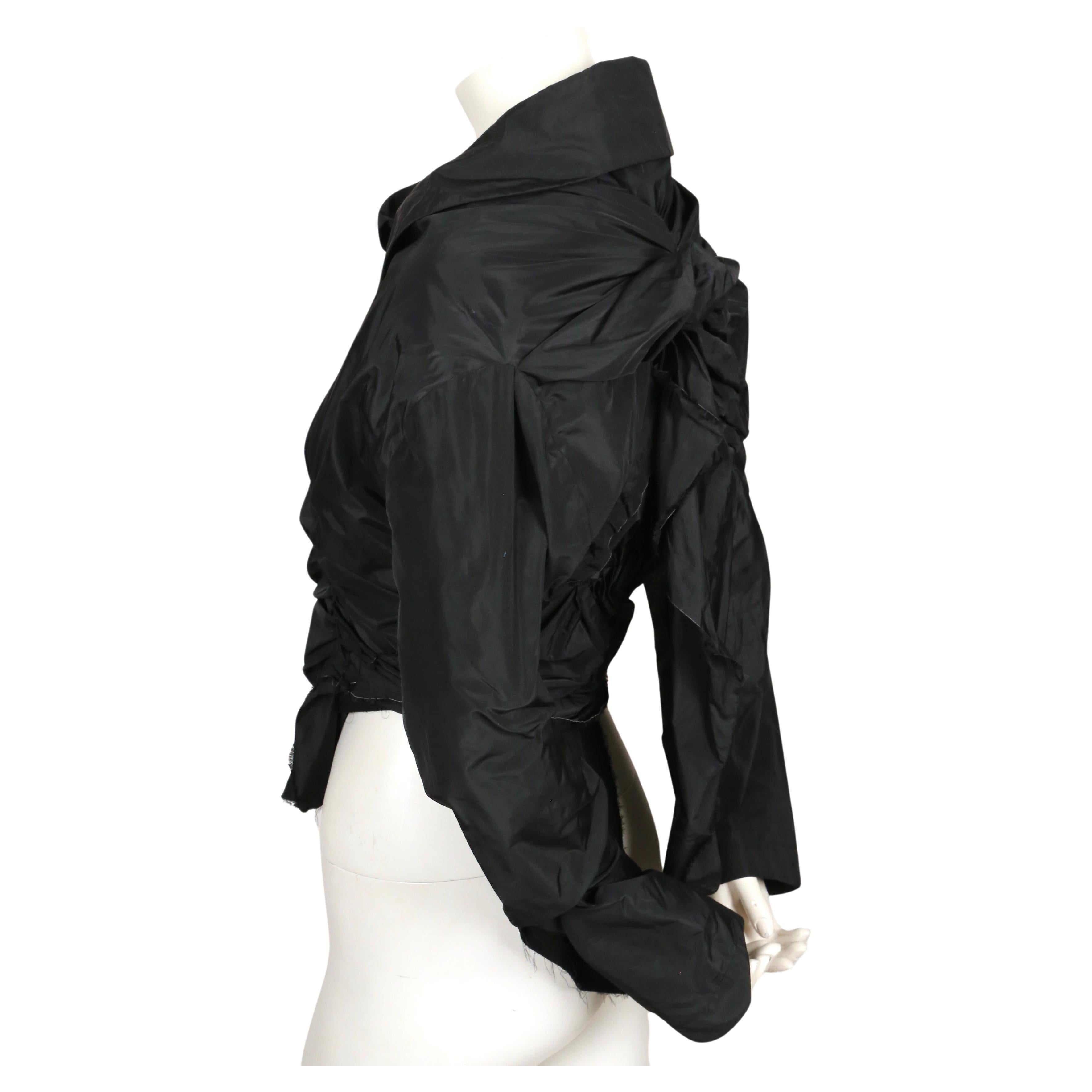 2006 COMME DES GARCONS black ruched jacket In Good Condition For Sale In San Fransisco, CA