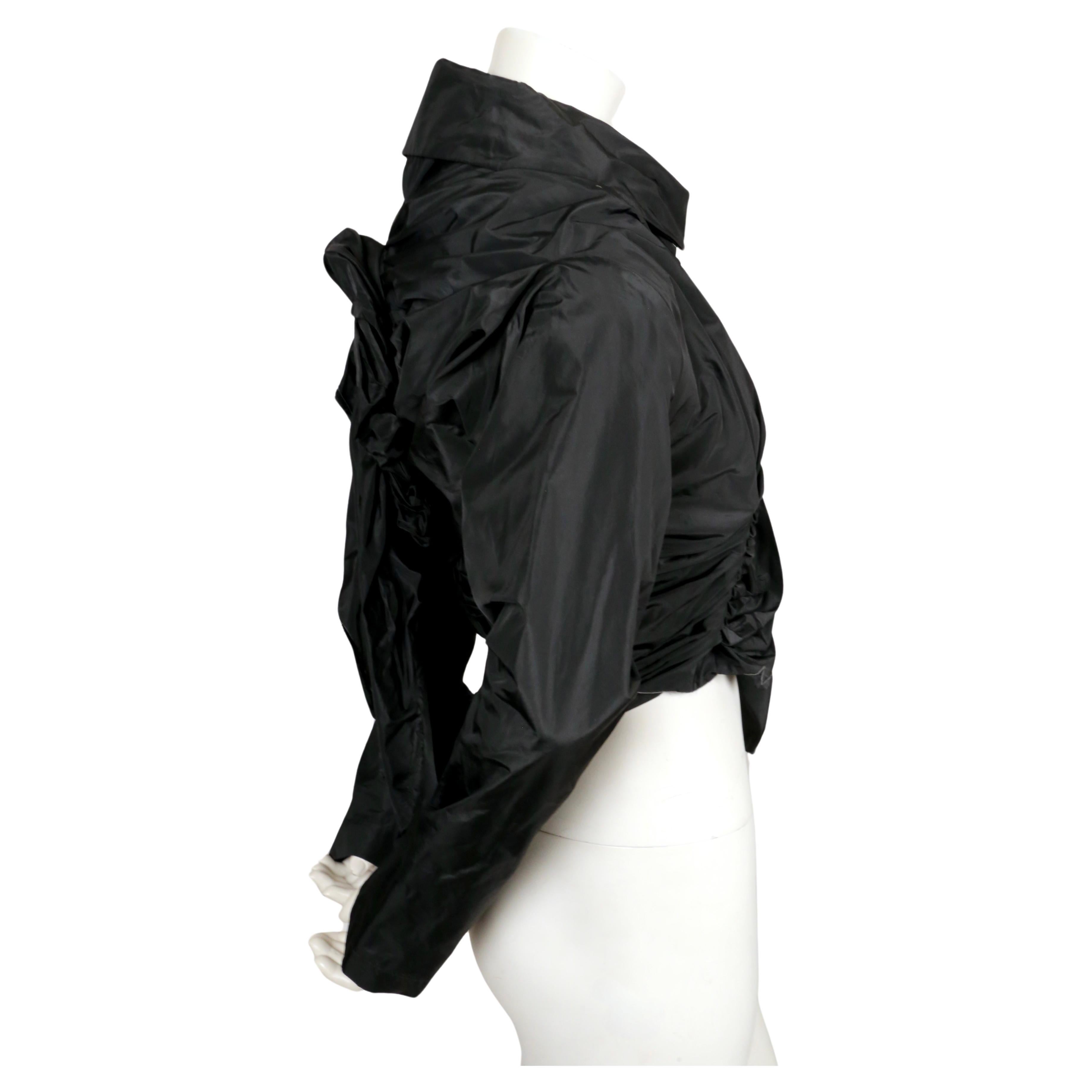 Women's or Men's 2006 COMME DES GARCONS black ruched jacket For Sale