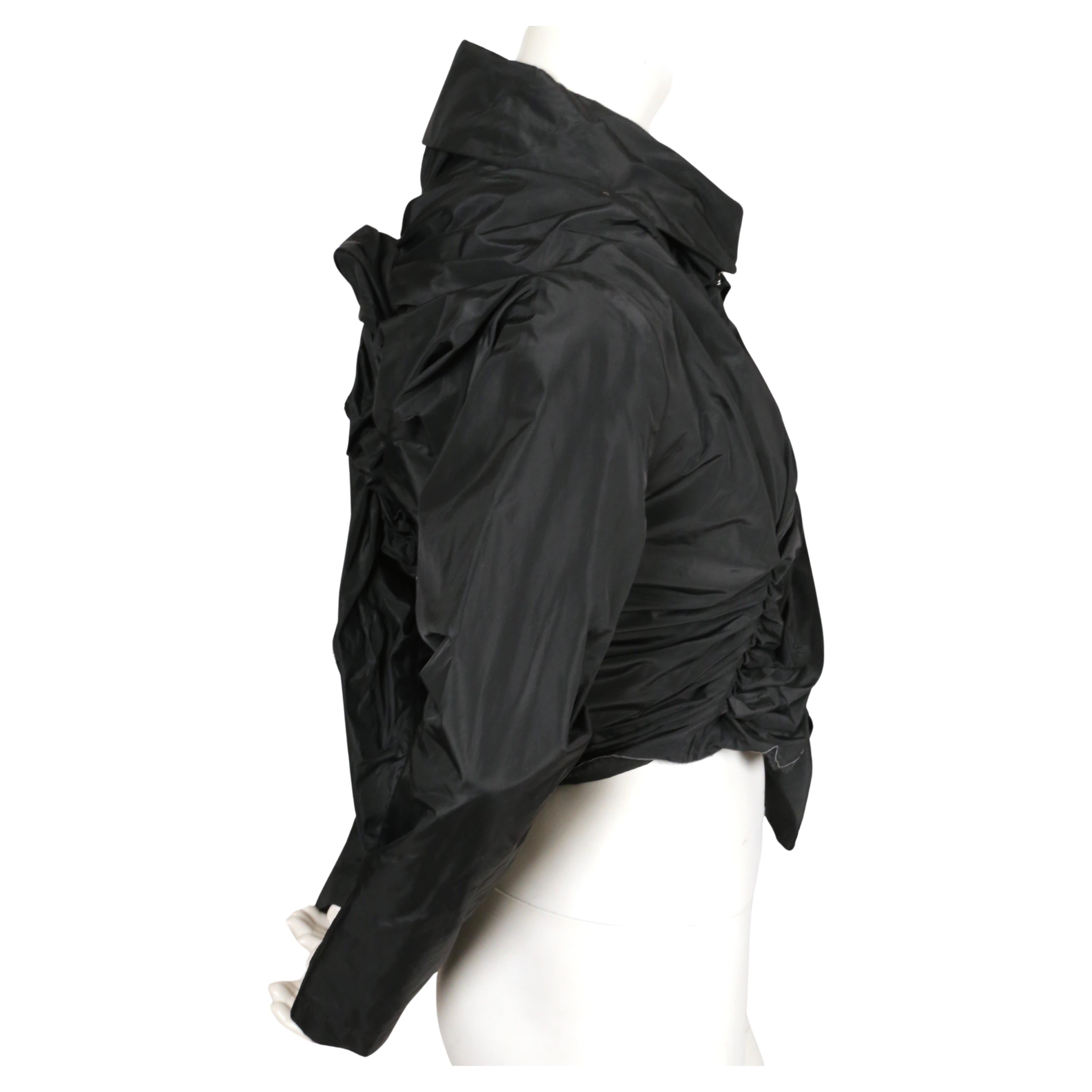 2006 COMME DES GARCONS black ruched jacket For Sale 1
