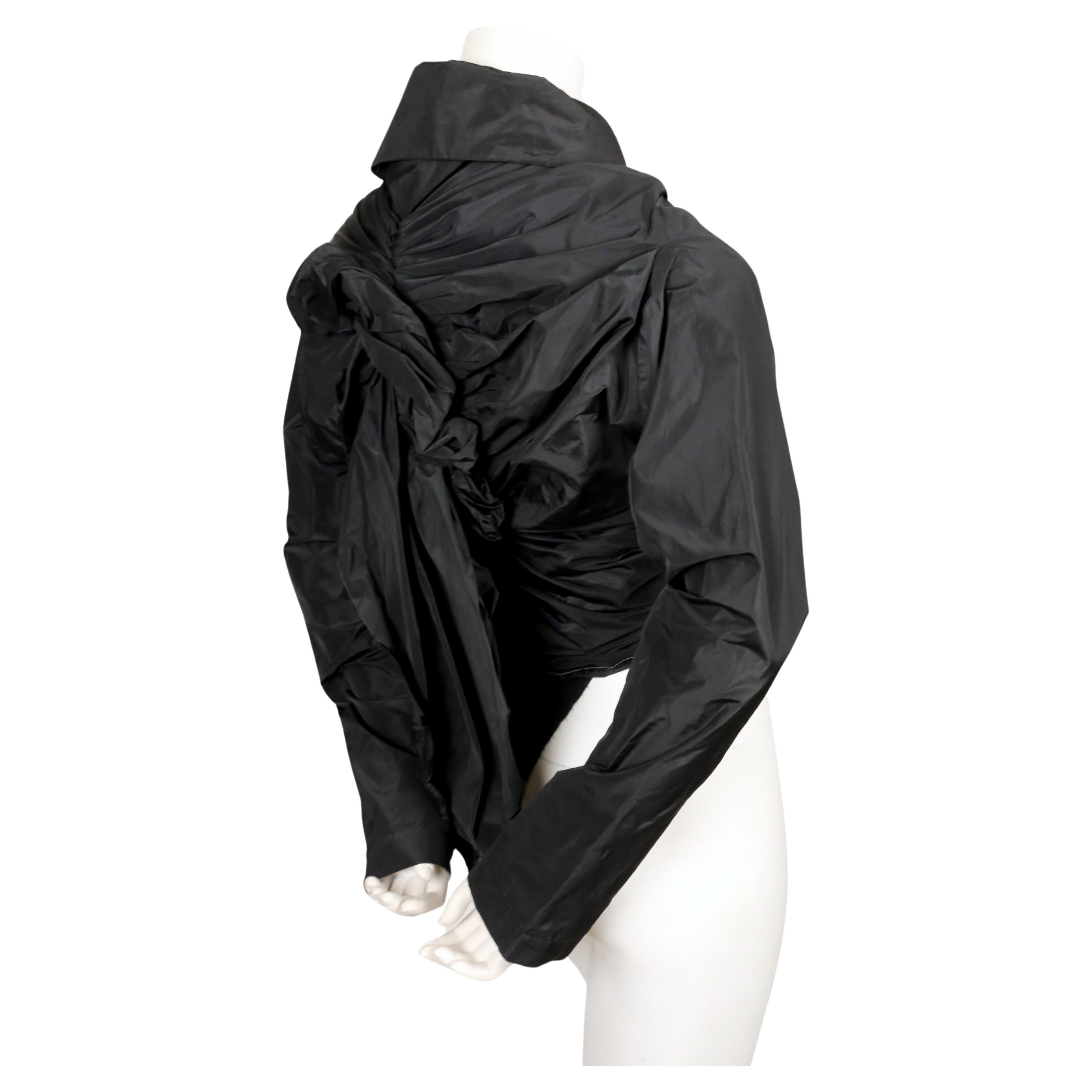 2006 COMME DES GARCONS black ruched jacket For Sale 2
