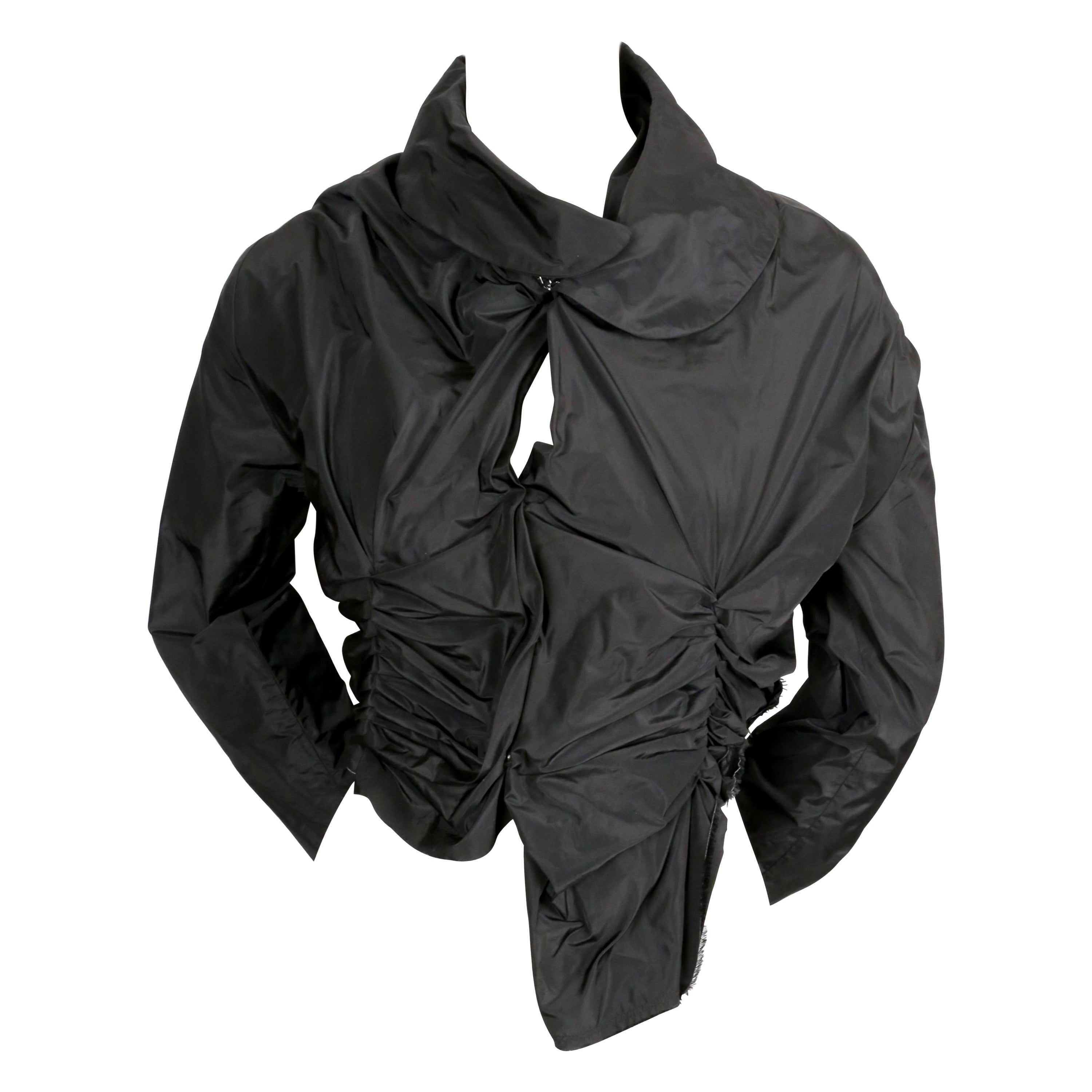 2006 COMME DES GARCONS chaqueta negra fruncida