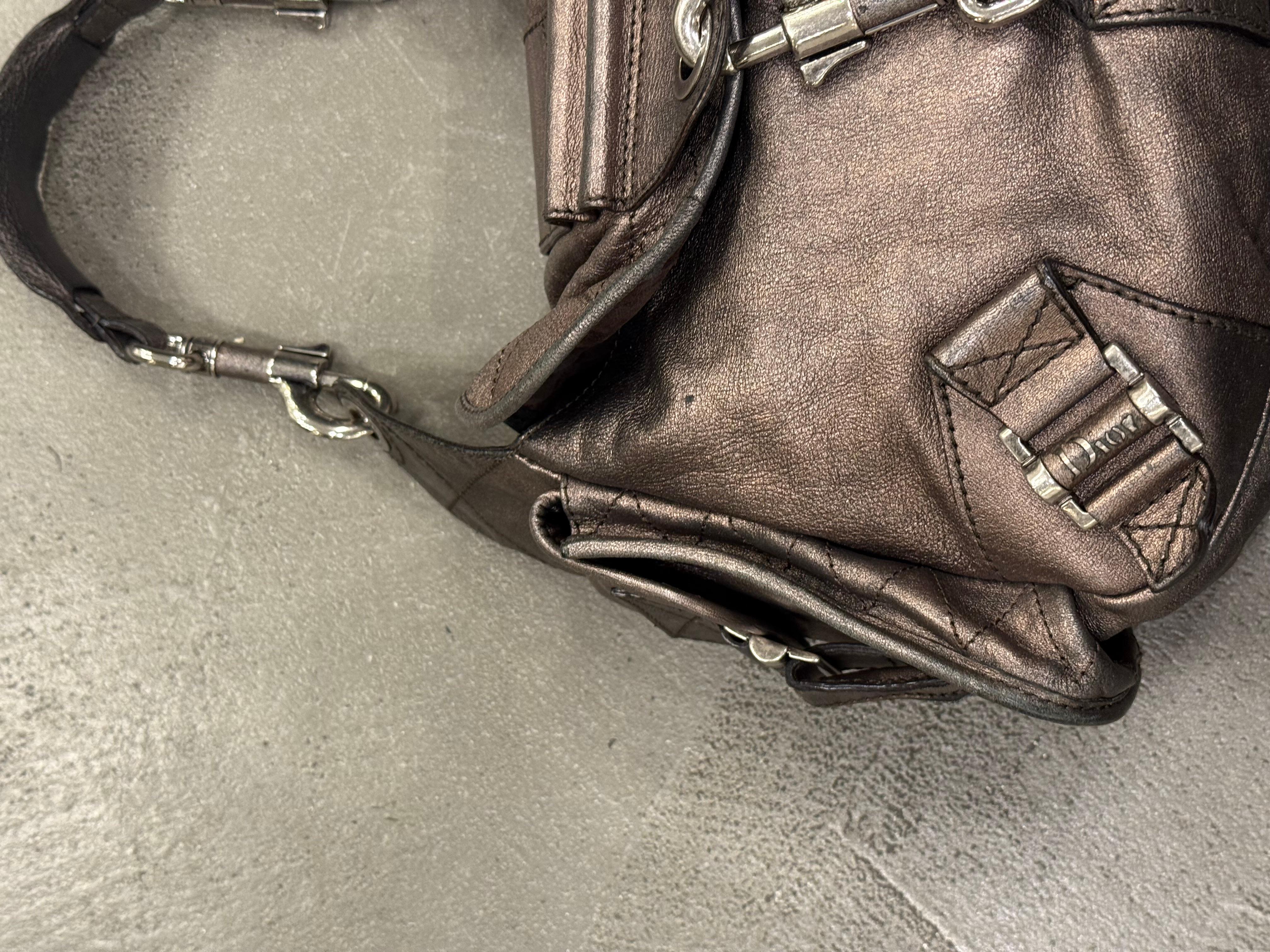 Marron 2006 Dior by John Galliano Rebelle Hobo Bag en vente