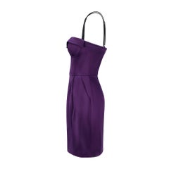 2006 Dolce and Gabbana Purple Satin Corset Dress