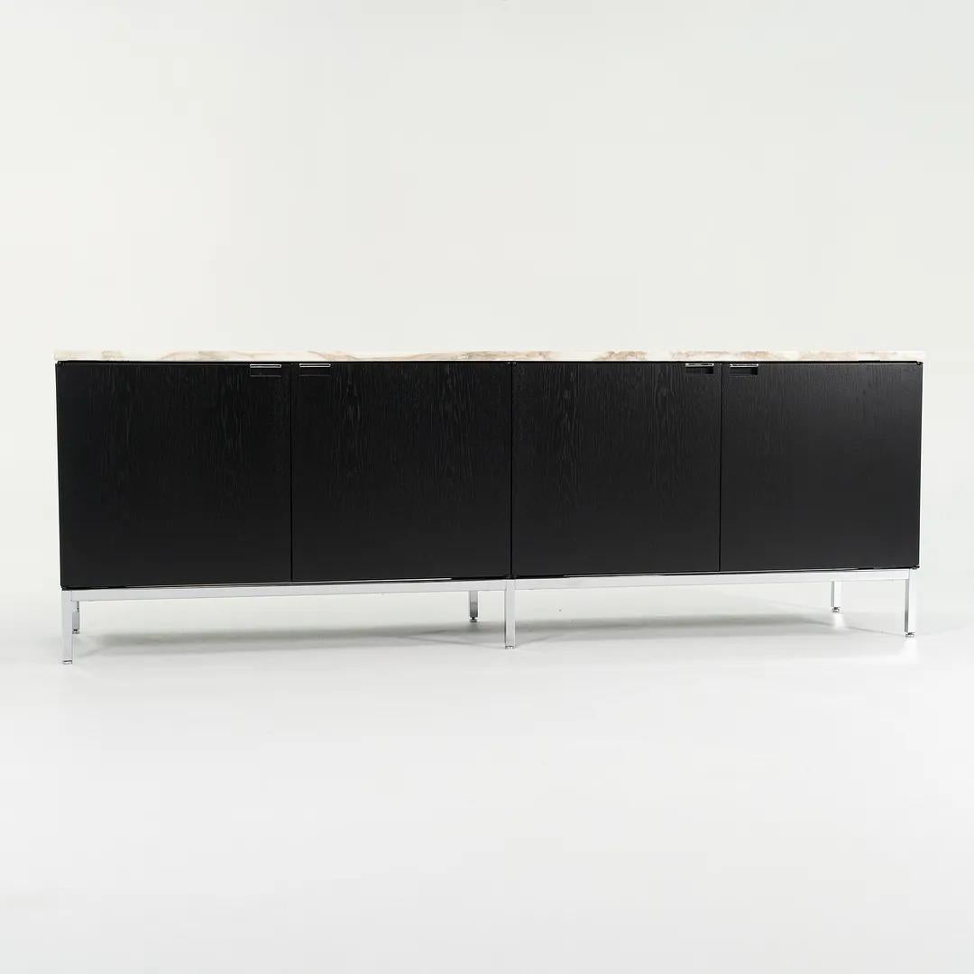 2006 Florence Knoll 4 Position Credenza in Oak Calacatta Marble Top Model 2544 For Sale 5