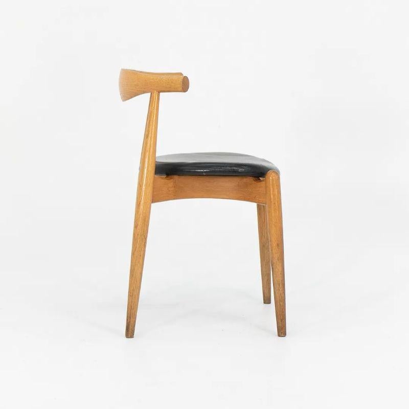 Contemporary 2006 Hans Wegner CH20 Elbow Chair for Carl Hansen & Søn in Oak w/ Leather Seats For Sale