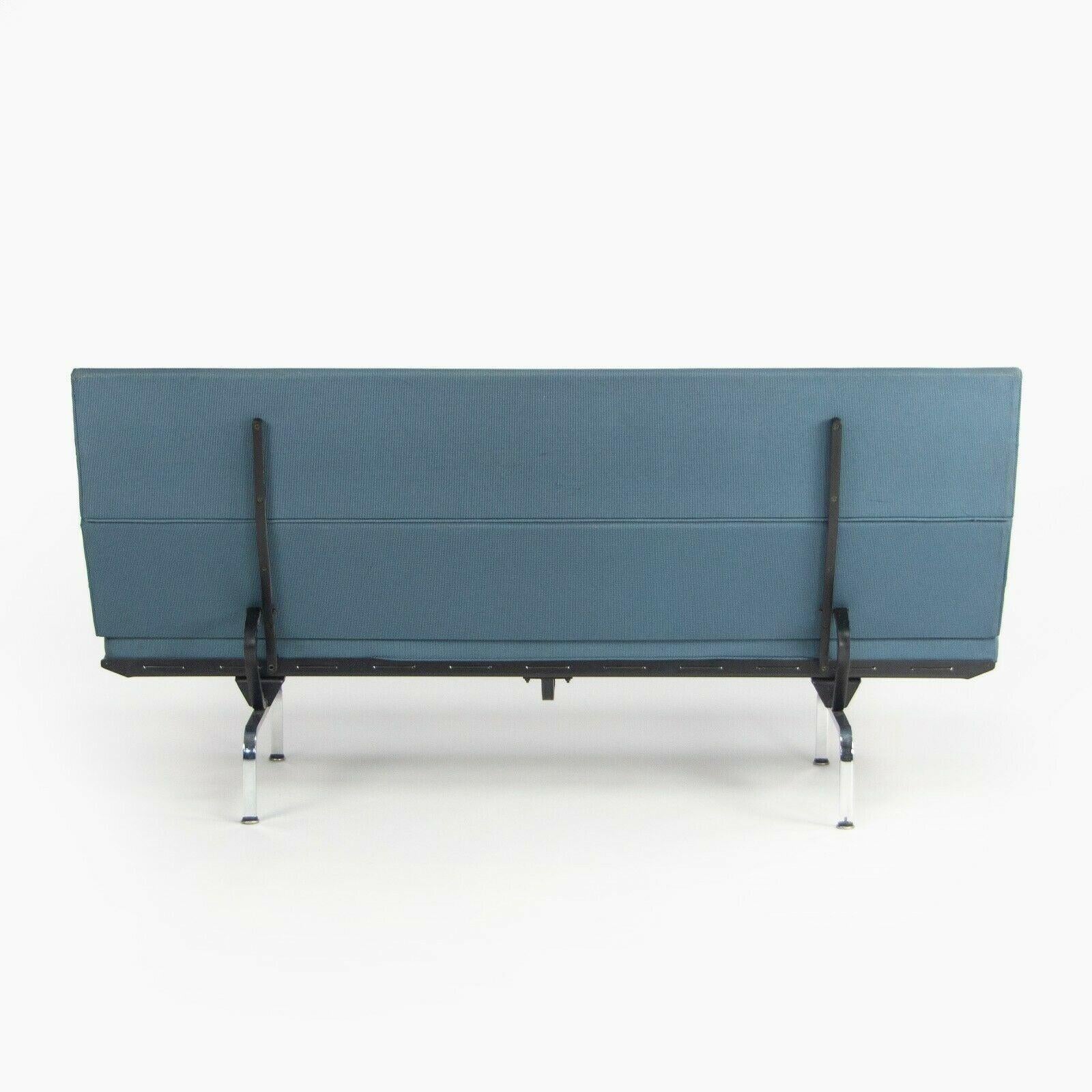 Modern 2006 Herman Miller by Ray and Charles Eames Sofa Compact Blue Fabric Upholstery For Sale